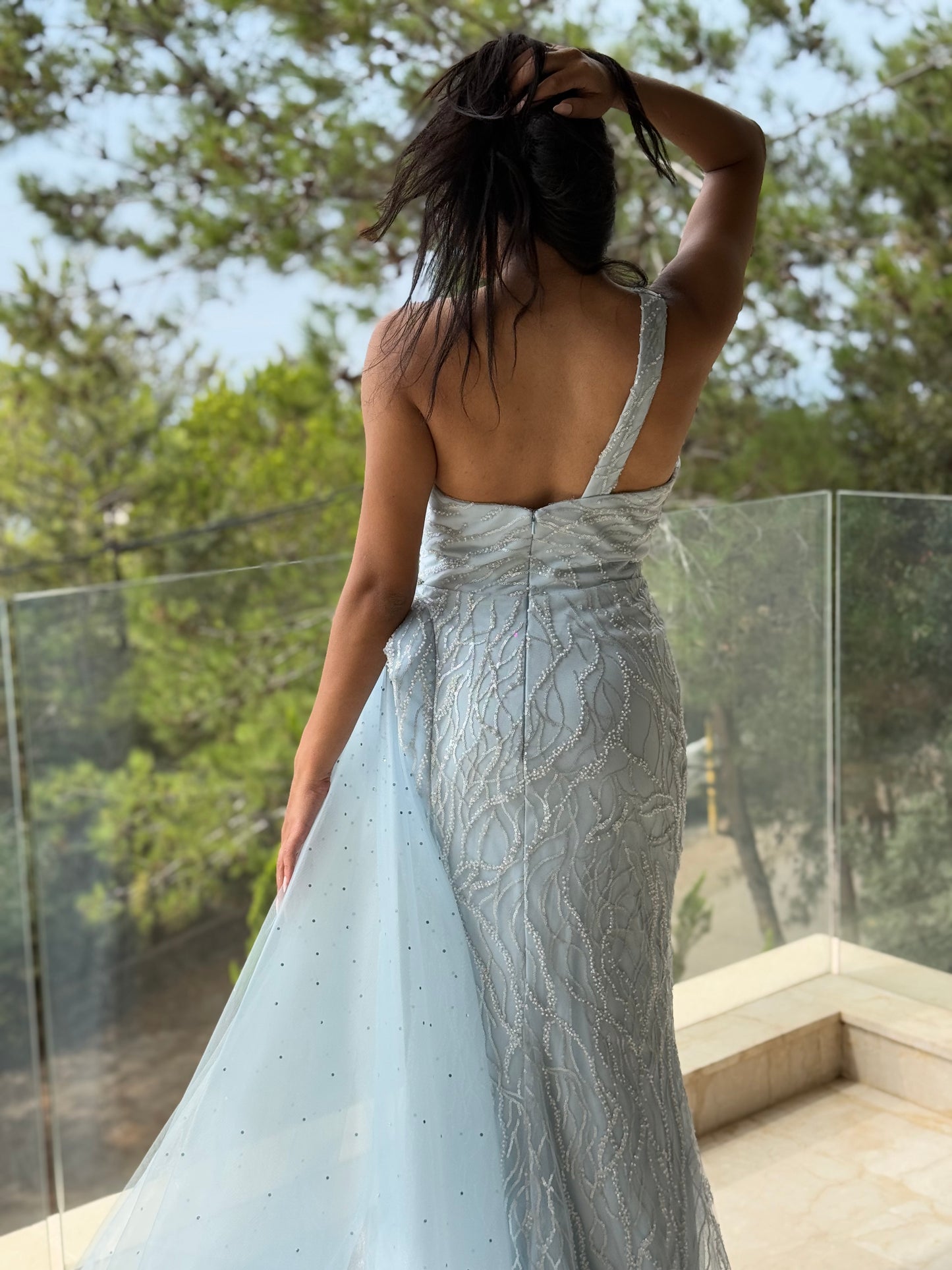 Frozen Symphony- Asymmetric one shoulder