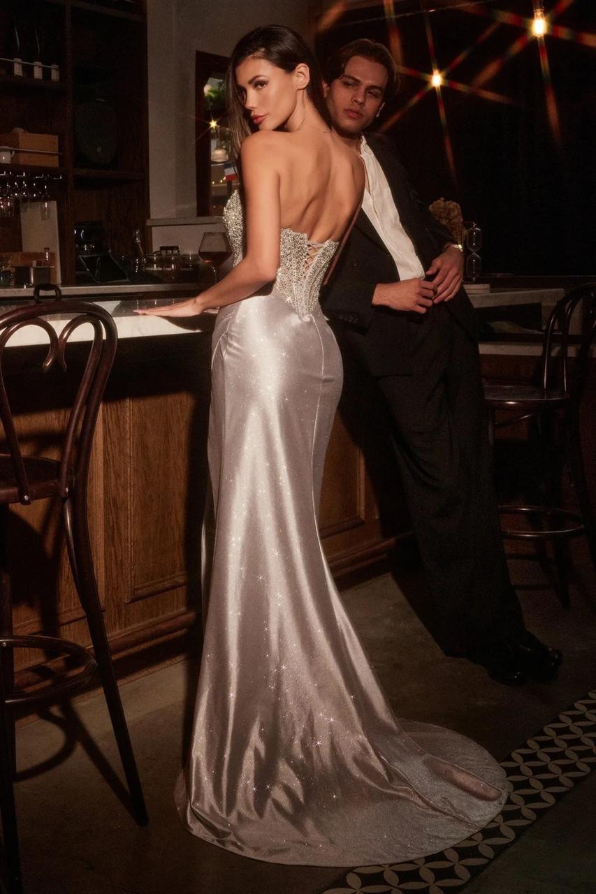Silver Starlight Corset Gown