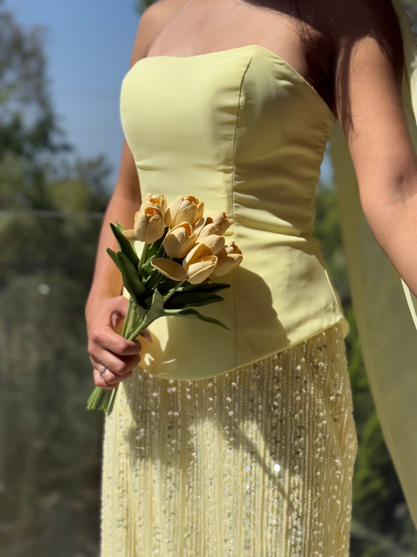 Sunshine Dress - Strapless, A line