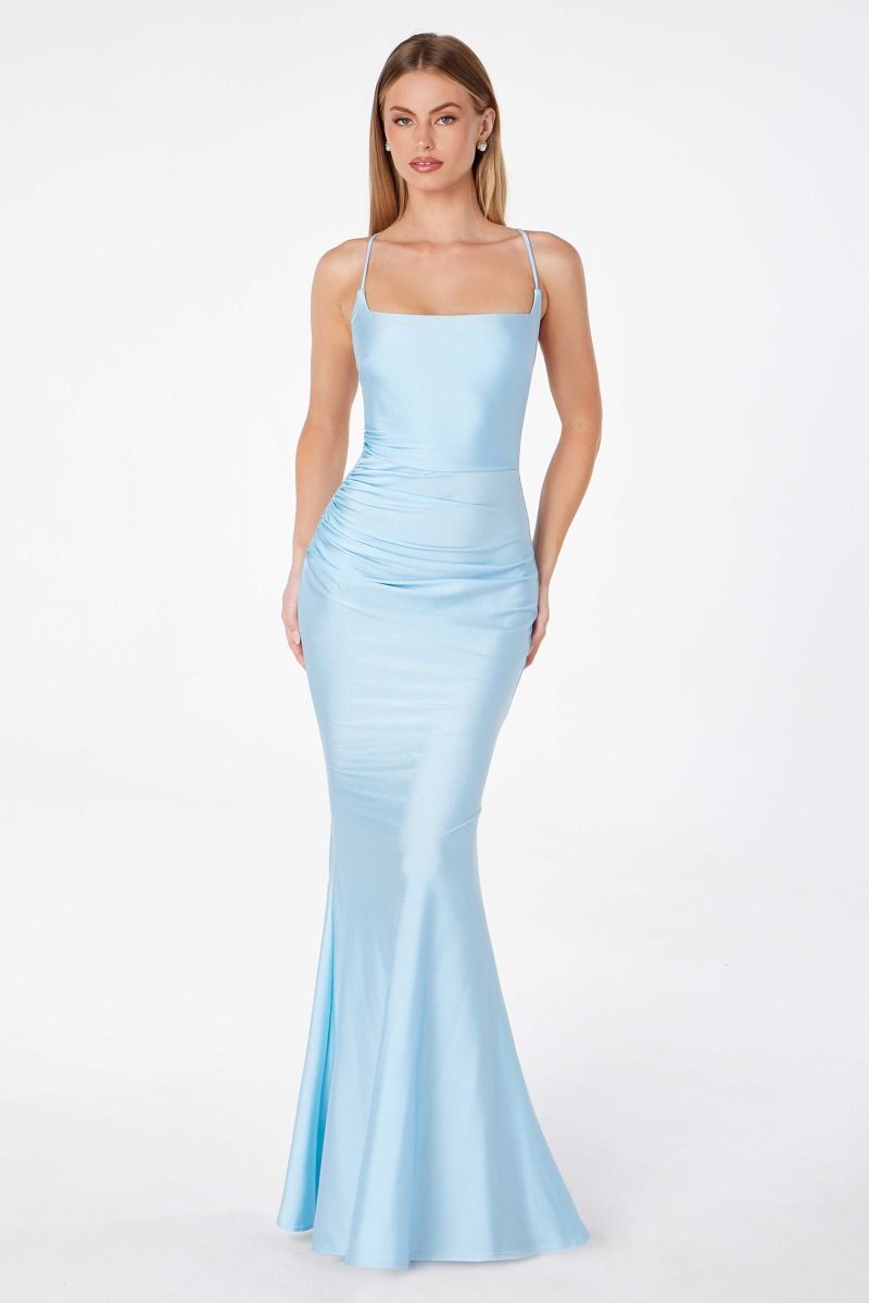 Simple Hot Blue Dress